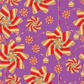 Chinese lucky windmill seamless pattern Royalty Free Stock Photo