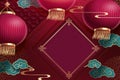 Chinese lunar new year background Royalty Free Stock Photo