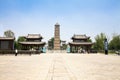 Chinese luoyang historical building - the main gate of luoyi city - qing dynasty architecture wenfeng tower