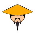 Chinese man icon cartoon Royalty Free Stock Photo