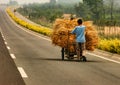 Wheat on a handcart Rural China