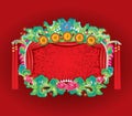 Chinese boarder design inspired by chinese opera stage.