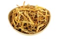 Chinese medical herb : A bowl of Dried Lily Buds Royalty Free Stock Photo