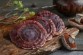 Chinese medicine, China Ganoderma, mushroom Royalty Free Stock Photo