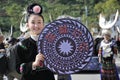 Chinese Miao nationality girl Royalty Free Stock Photo