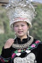 Chinese Miao nationality woman Royalty Free Stock Photo
