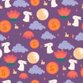 Chinese mid autumn festival seamless pattern