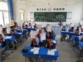 Chinese Middle School Students in Class