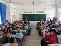 Chinese Middle School Students in Class