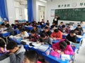 Chinese Middle School Students in Class