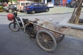 Chinese migrant worker's electric bicycle