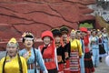 Chinese minority actors in the outdoor theater per