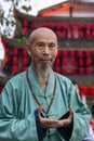 Chinese monk in the city of Leshan - China