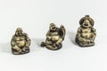 3 chinese monk figures which are peace, health, happiness