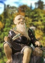 Chinese monk statue