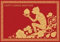 Chinese - monkey Royalty Free Stock Photo