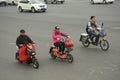 Chinese mopeds scooters, Beijing, China Royalty Free Stock Photo