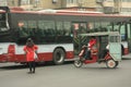 Chinese mopeds scooters, Beijing, China Royalty Free Stock Photo