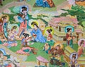 Chinese mural painting art Royalty Free Stock Photo