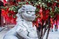 A Chinese mythological animal stutue in confucius temple in Nanjing City, Jiangsu Province, China, a temple for the veneration of