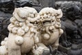 Chinese mythological sculptures in stone