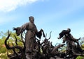 Chinese mythology statues in Chinese temple