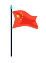 Chinese national flag - modern flat design style single isolated image