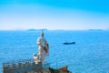 Chinese national hero statue in the sea