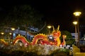 Chinese New Year 2012 Dragon Sculpture on Bridge Royalty Free Stock Photo