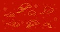 Chinese new year auspicious clouds symbols
