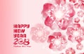 Chinese new year background blooming sakura branches Royalty Free Stock Photo