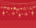 Chinese New Year background,card print Royalty Free Stock Photo