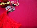 Chinese New Year background with copy space. Royalty Free Stock Photo