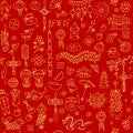 Chinese new year background, seamless pattern for your design Royalty Free Stock Photo