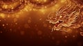 Chinese New Year banner. 2024 - year of the Dragon. Lights, lanterns, bokeh.