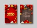 Chinese New Year 2020 banners. Royalty Free Stock Photo