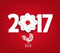 Chinese new year 2017 blossom pattern background Royalty Free Stock Photo