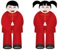 Chinese New Year Boy and Girl Royalty Free Stock Photo