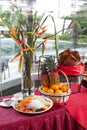 Chinese New Year Buffet Setting Royalty Free Stock Photo