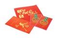 Chinese New Year card and red packets Royalty Free Stock Photo