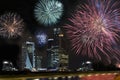 Chinese New Year celebration, fireworks show Royalty Free Stock Photo