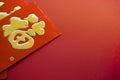 Chinese new year celebration or lunar new year, Chinese red envelope greeting card Royalty Free Stock Photo