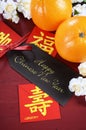 Chinese New Year celebration party table Royalty Free Stock Photo