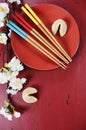 Chinese New Year celebration party table Royalty Free Stock Photo