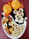 Chinese New Year celebration party tray of togetherness Royalty Free Stock Photo