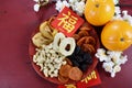 Chinese New Year celebration party tray of togetherness Royalty Free Stock Photo