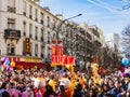 Chinese new year celebrations parade at Paris