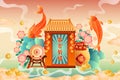 Chinese New Year china chic illustration.