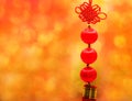Chinese New Year, Chinese gold ingots and Traditional chinese st Royalty Free Stock Photo