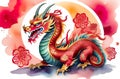 chinese new year concept with dragon background Royalty Free Stock Photo